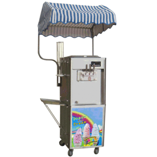 MACHINE GLACE A L'ITALIENNE PROFESSIONNELLE SUR ROULETTES 